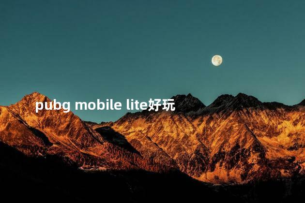 pubg mobile lite好玩吗 PUBGLite